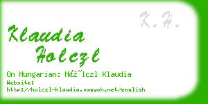 klaudia holczl business card